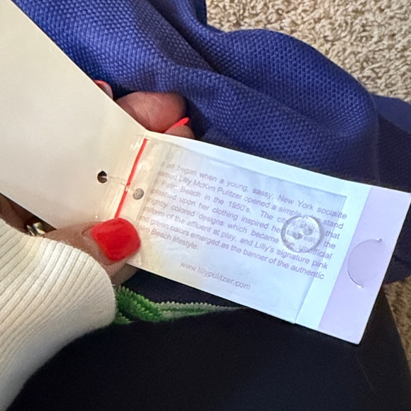 Lilly Pulitzer Navy embroidered Roslyn skirt new with tag size 12 - Picture 7 of 11